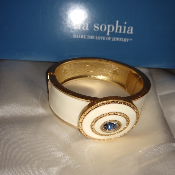 Bracelet Beautiful Lia Sophia Bracelet Alabaster / Gold Trim - Picture 3 of 11